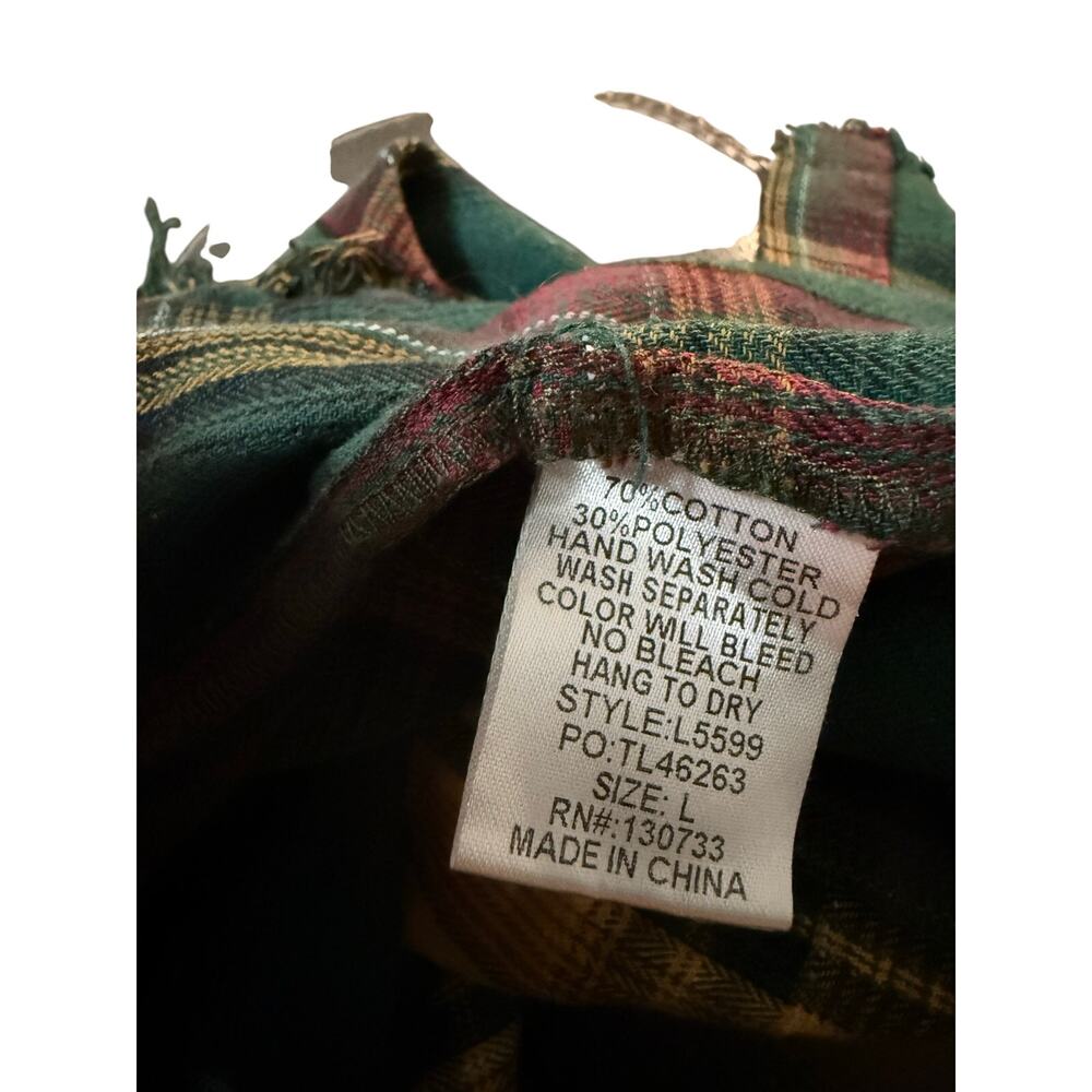 Patchwork Plaid Button Front Shirt lMixed Print D… - image 8